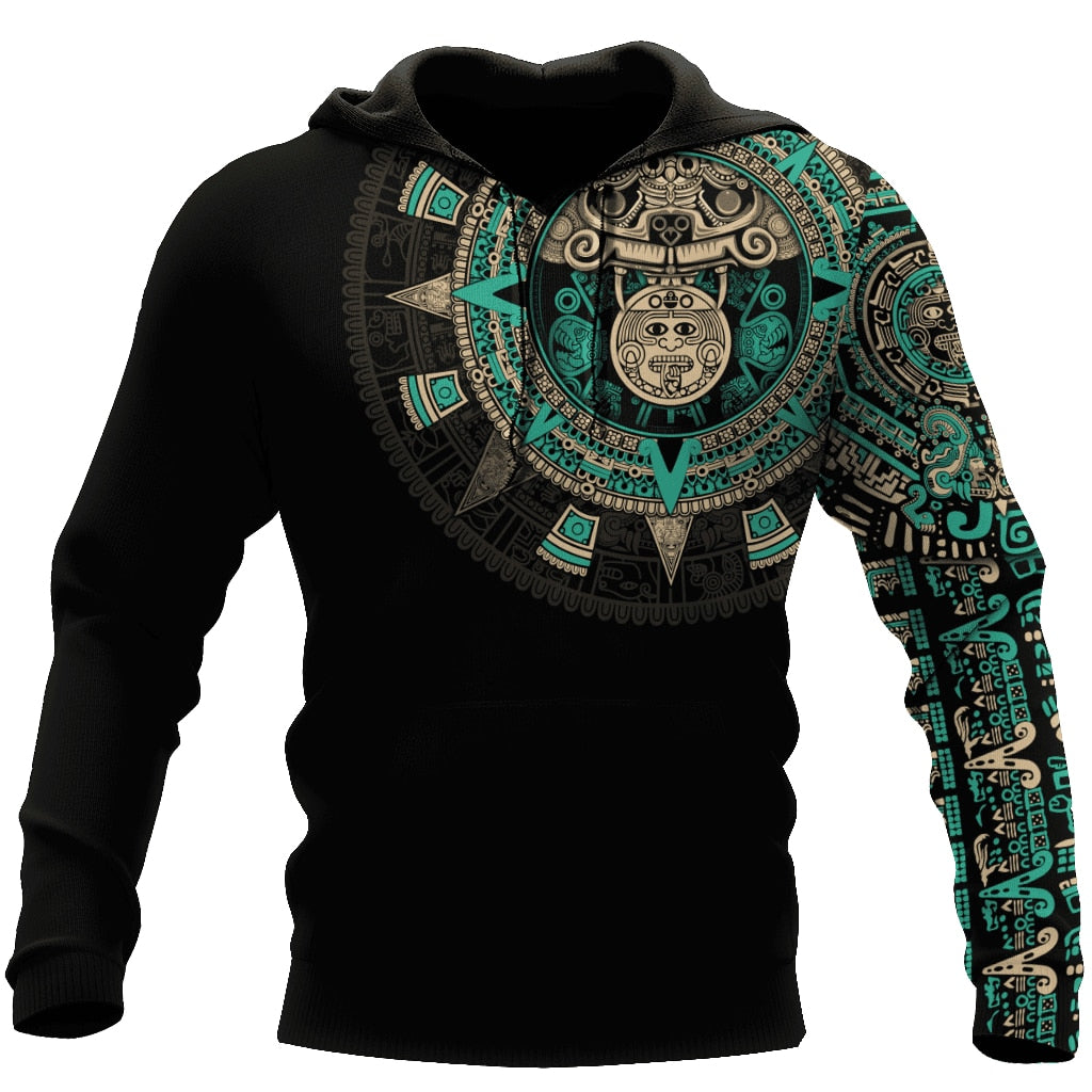 Aztec Sunwheel Hoodie "Aztec Calender"
