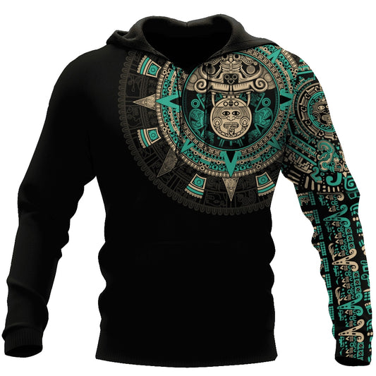 Aztec Sunwheel Hoodie "Aztec Calender"